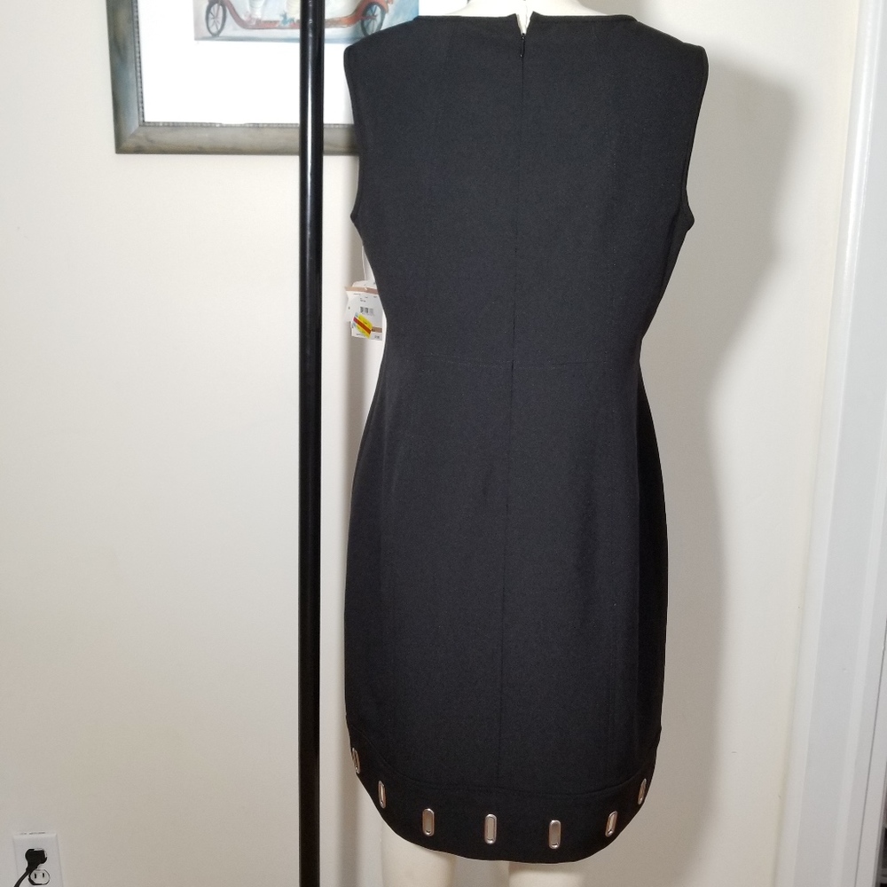 Anne Klein Mystery Crepe Eyelet Sheath Dress NWT - Picture 5 of 8